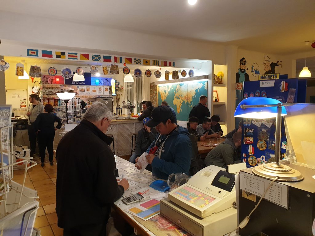 A welcome host working at the Seafarers' Centre